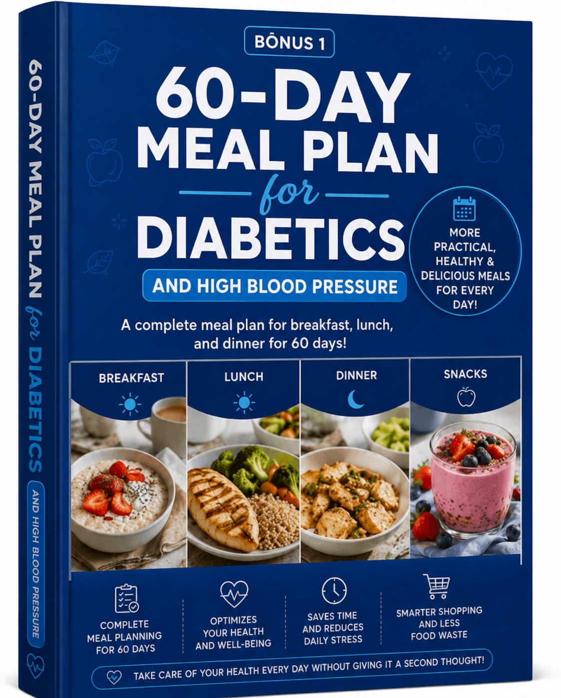 60-Day complete meal plan for diabetics and hypertensive patients